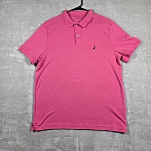 Nautica Men's Slim Fit Polo Shirt Short Sleeve Pink Size XL